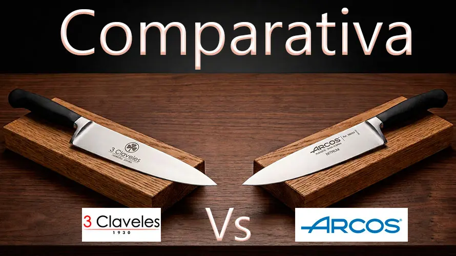 Comparativa entre las marcas de cuchillos 3 Claveles y ARCOS