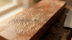Plano corto de una piedra de afilar
