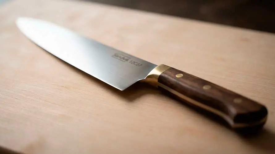 Cuchillo con marca 12c27 en el filo
